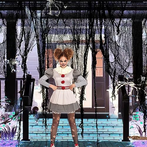 Large Black Creepy Cloth for Halloween Decorations - 400 x 39 in