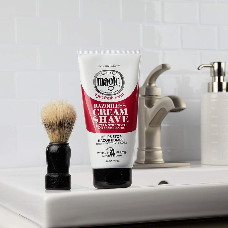 MAGIC Razorless Cream Shave Extra Strength, 6 Ounce, (Pack of 3)