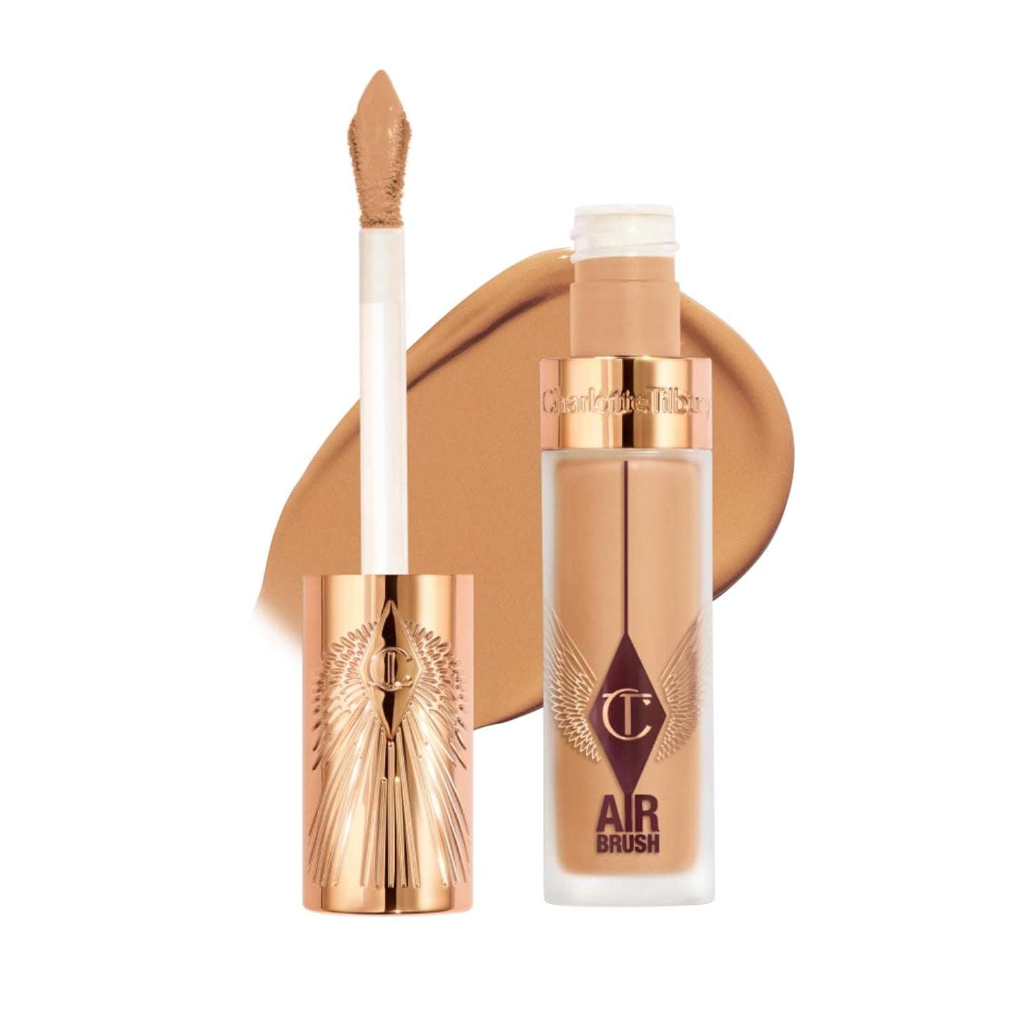Charlotte Tilbury AIRbrush Flawless Blur Concealer - Longwear, Hydrating, Full Coverage for Dark Circles & Blemishes | Natural Matte Finish