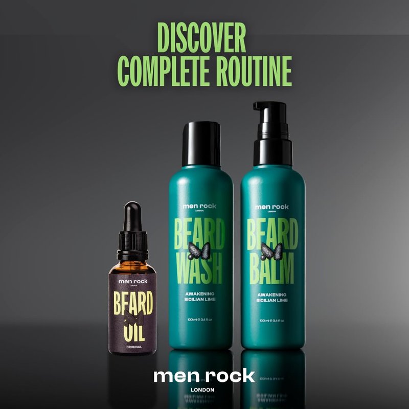 Men Rock Awakening Beard Balm - Sicilian Lime - Leave In Beard Conditioner for Men - Mens Skincare Products - Conditioning and Softening Balm - 3.4 oz