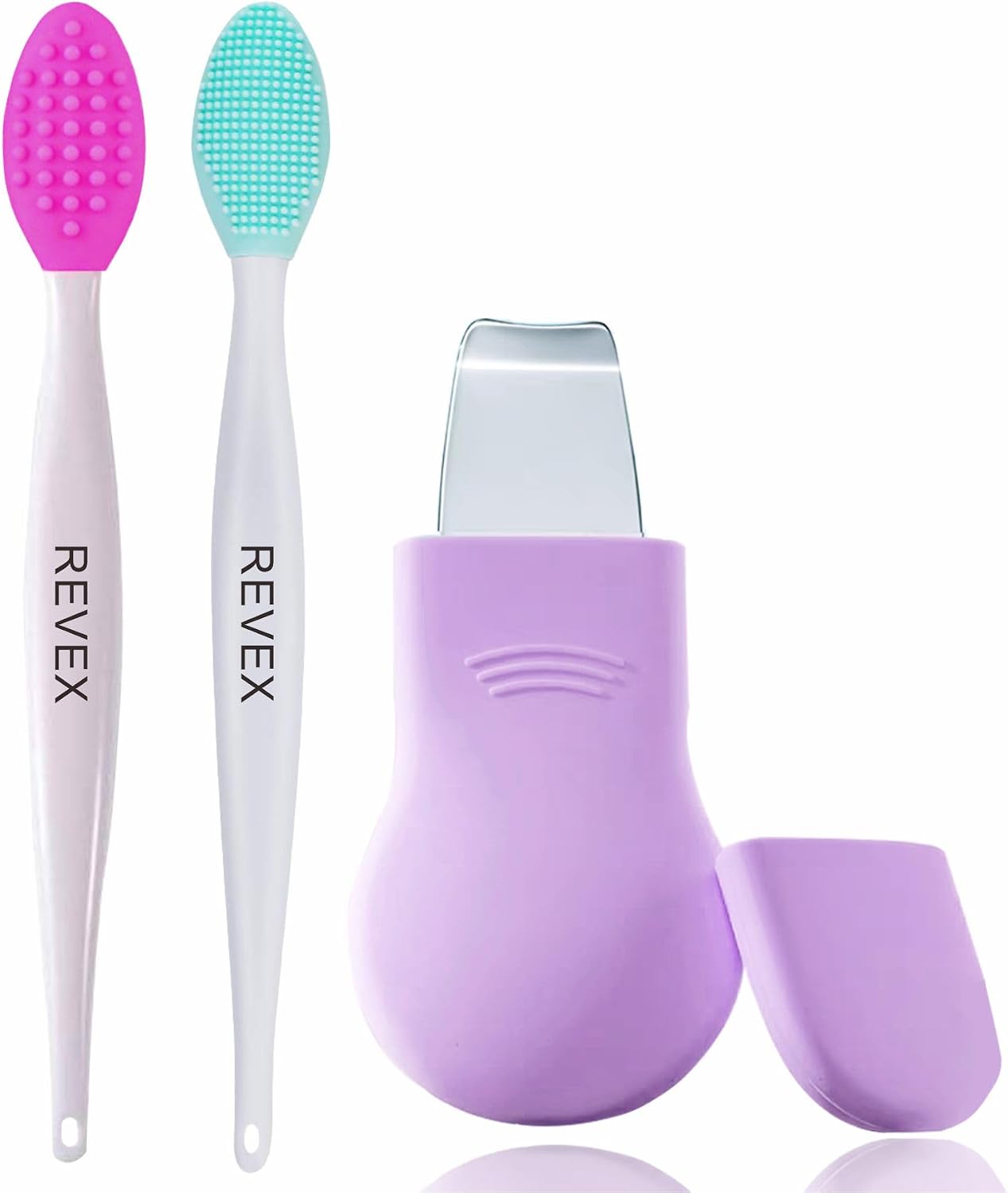 Silicone Blackhead Remover Tool Set - 2 Pcs Pore Cleaning Brush & Face Scrubber for Deep Cleansing | Exfoliator for Men & Women