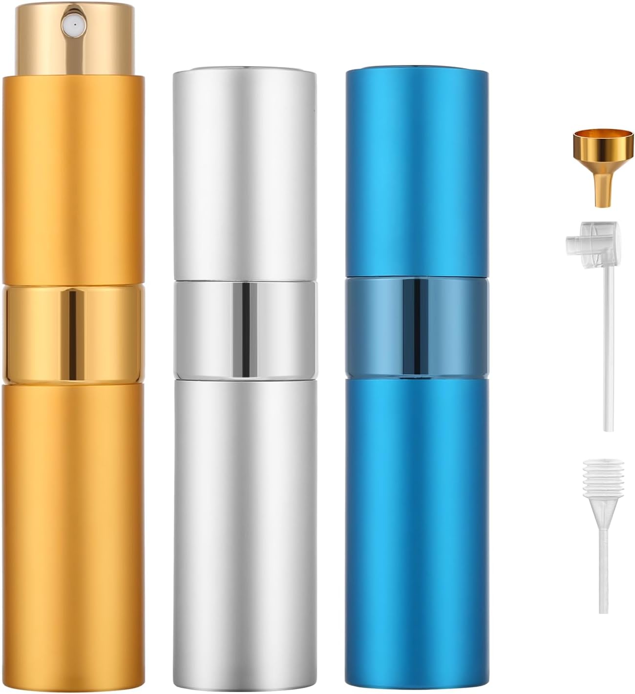 Refillable Perfume Travel Atomizer - 8ML Leakproof Spray Bottle Set (3PCS) | Portable Black Design