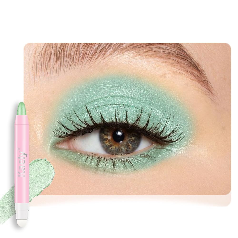 Monochrome Cream Glitter Eye Shadow Stick Palette - 2-in-1 Waterproof Eyeshadow & Eyeliner Pencil for Mature Women | Vegan & Cruelty-Free | 06 Shimmer Dark Brown