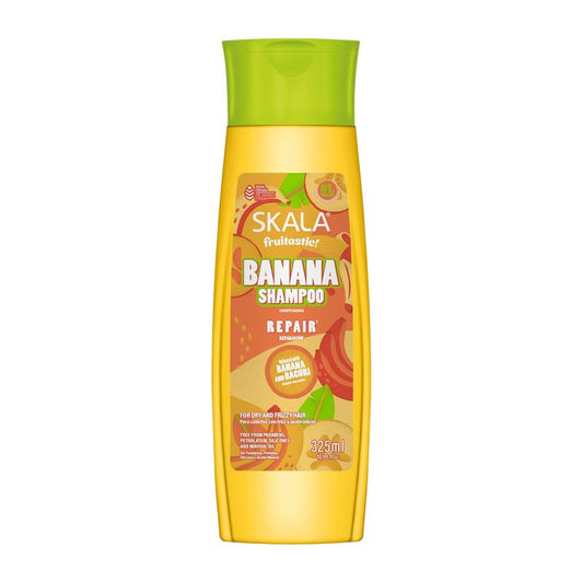 SKALA Fruitastic Banana Shampoo - Repair & Hydrate Frizz Control | 10.99 fl oz for All Hair Types