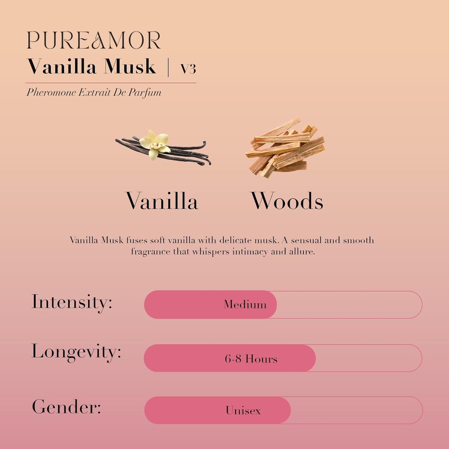 Pheromone Perfume for Women - Vanilla Musk Extrait de Parfum | Long-Lasting 30% Concentration, 1.0 oz / 30 ml
