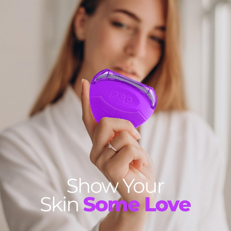 Pop Sonic Strawberry 3 in 1 Skin Exfoliating Cleanser Clean Massage Exfoliate (Purple)