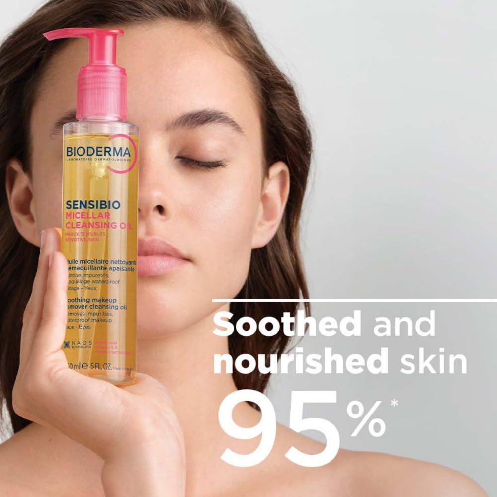 Bioderma Sensibio Micellar Cleansing Oil - Gentle Face Cleanser for Sensitive Skin | 6.7 oz
