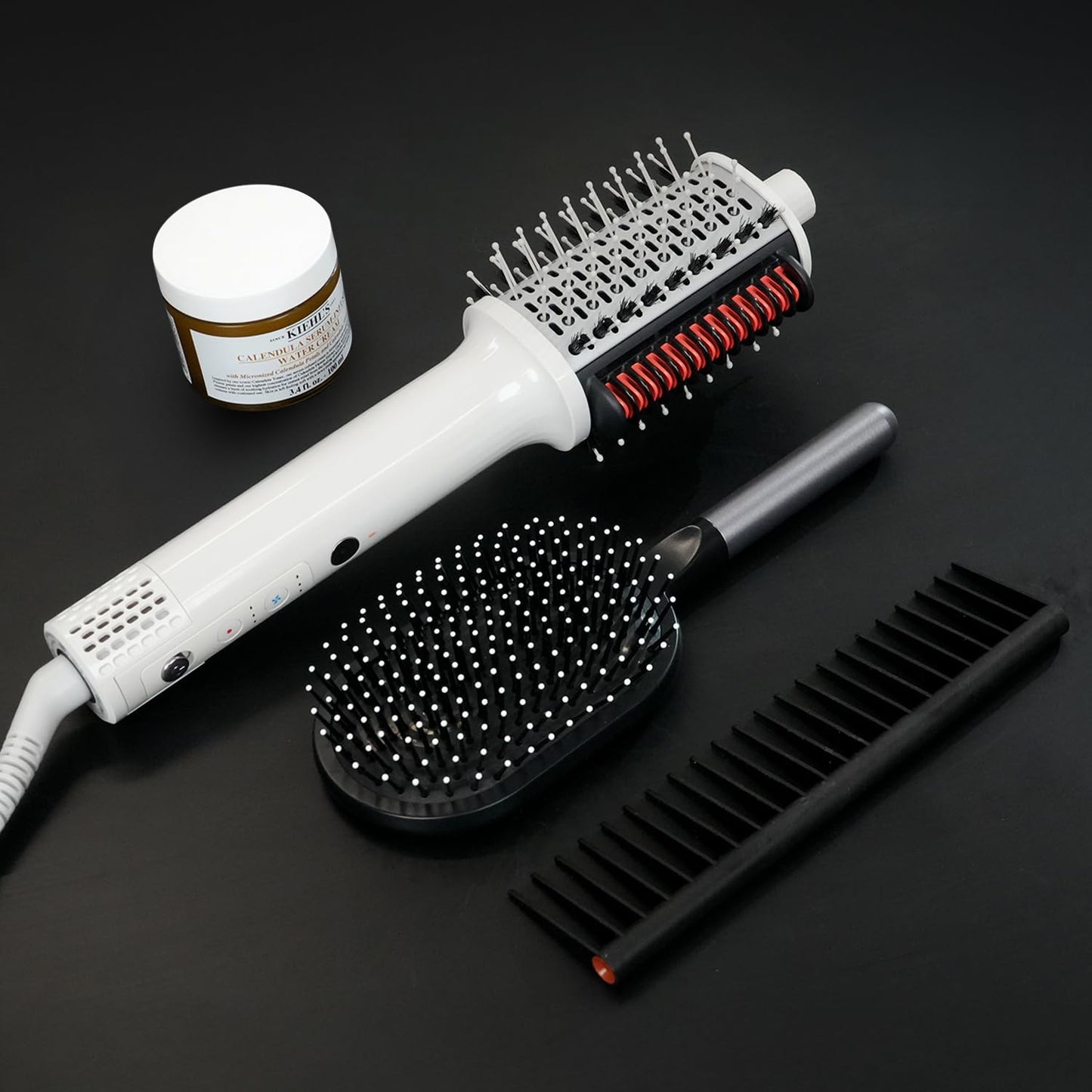 Ellena E1 Blow Dryer & Straightening Brush - 110,000 RPM Hot Air Tool for All Hair Types | Oval Barrel & Heated Comb