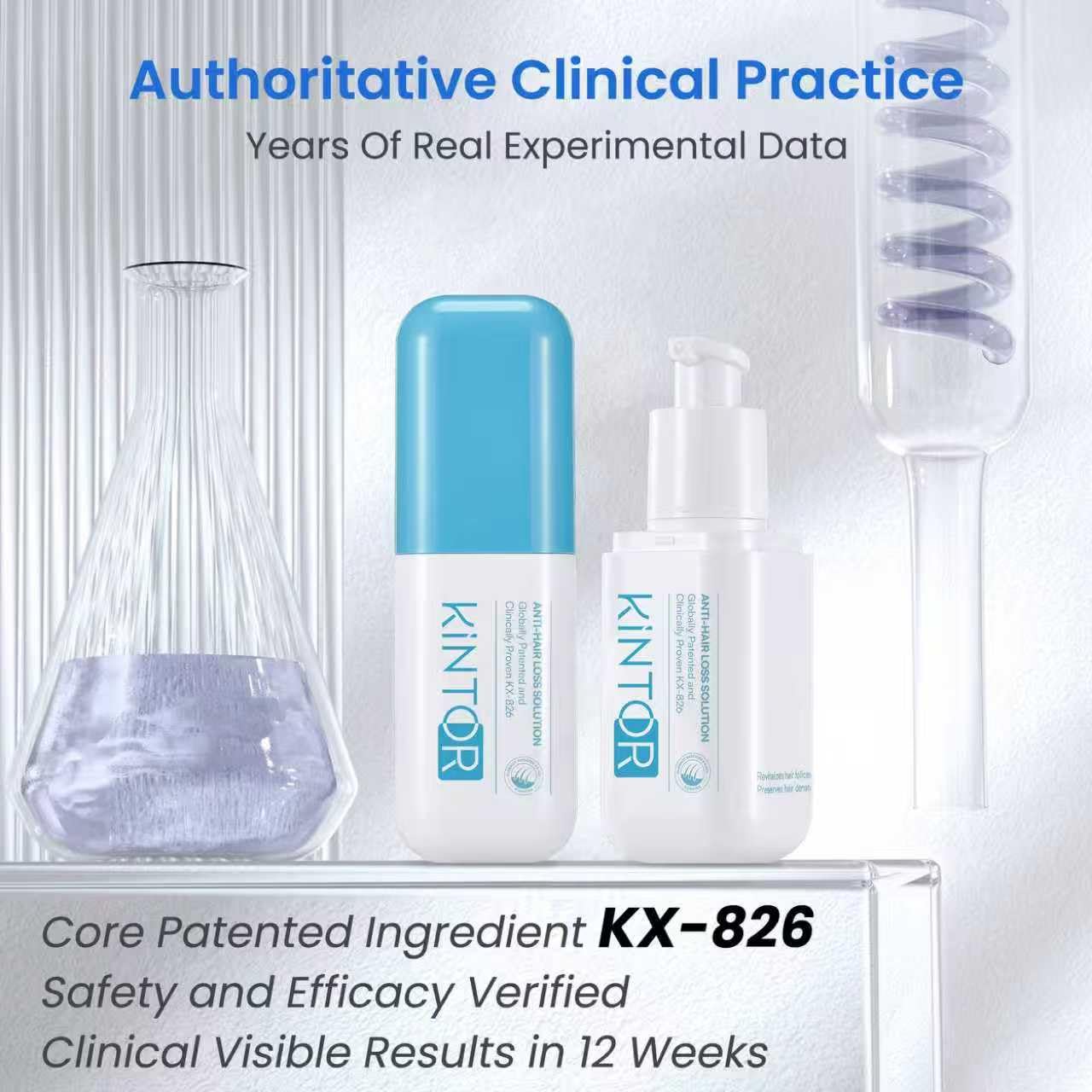 KINTOR KX-826 Hair Growth Spray - 0.5% Formula for Oil Control & Regrowth | 60ml