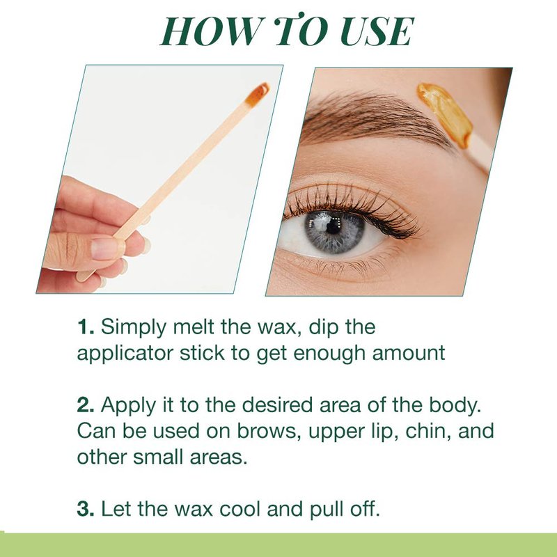 Clean + Easy Petite Wooden Applicator Waxing Sticks – Small Wax Sticks for Hair Removal Waxing, 100 Count