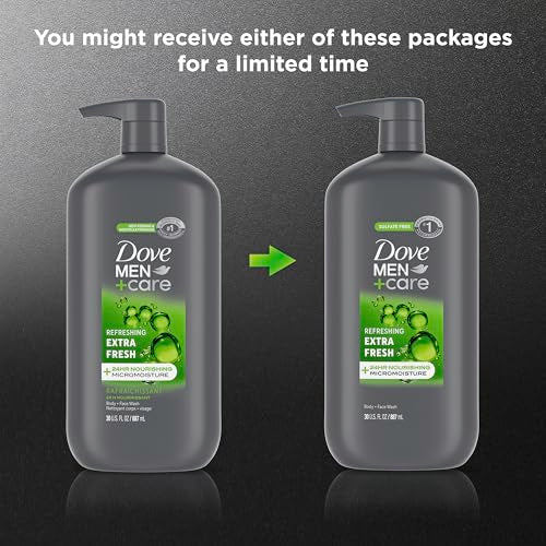 Dove Men+Care Extra Fresh Body & Face Wash 30 oz - Hydrating Clean