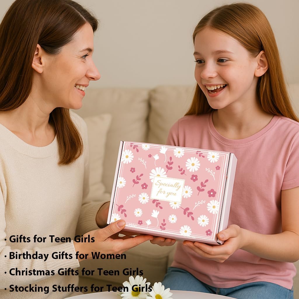Trendy Gifts for Teen Girls - Unique Graduation & Birthday Basket | Perfect for Sweet 16, 18, 21 (Pink)