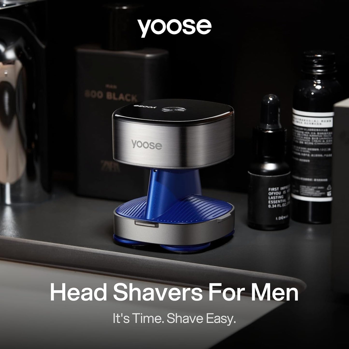 Head Shaver for Bald Men - IPX7 Waterproof Electric Razor | Ergonomic Design, USB-C, 90-Minute Runtime, 5 Cutting Heads