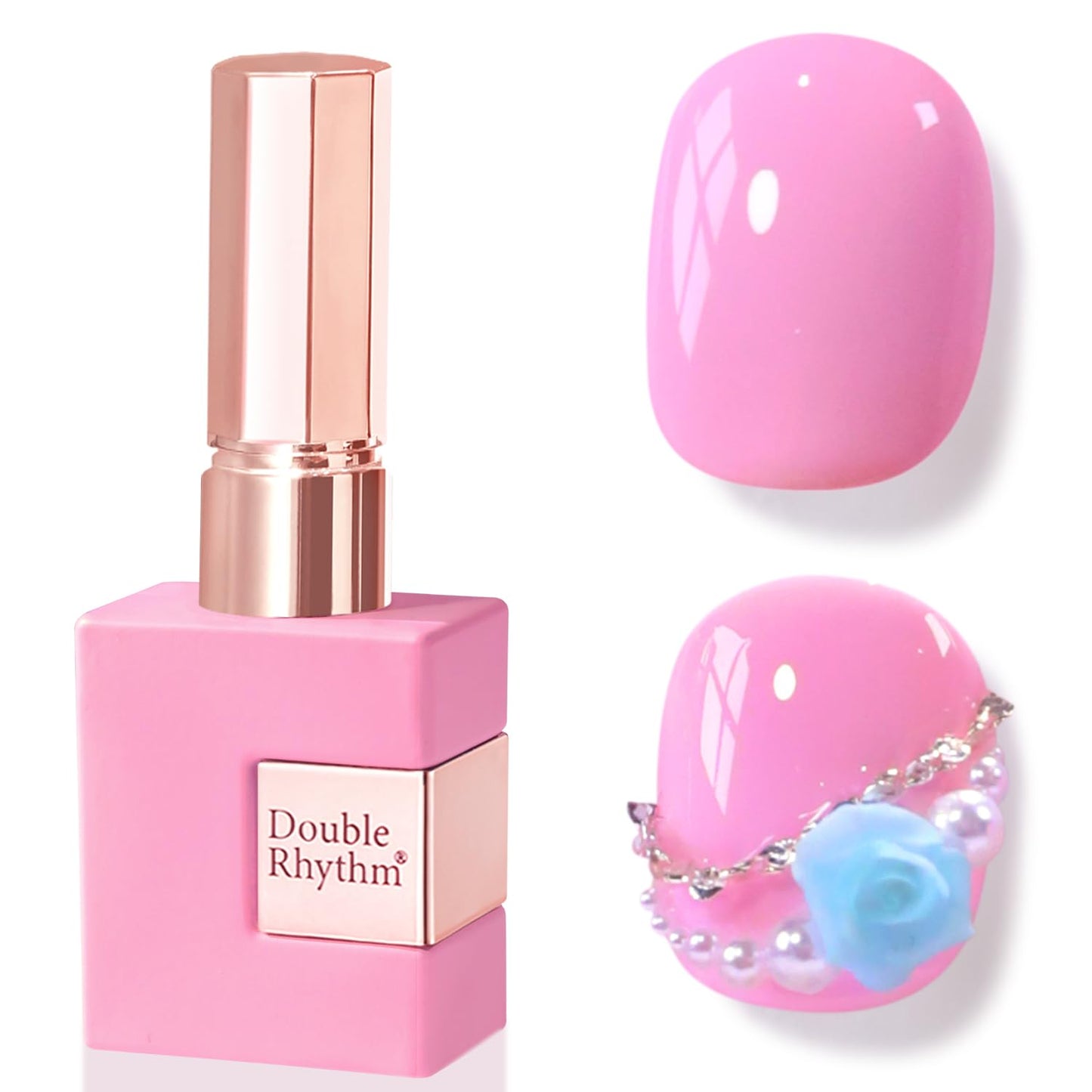 Gel Nail Polish - Translucent Light Milky Pastel for DIY Manicure | 0.5 Oz Rose Pink