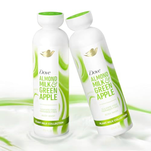 Dove Plant Milk Cleansing Body Wash - Almond Milk & Green Apple, 17.5 fl oz