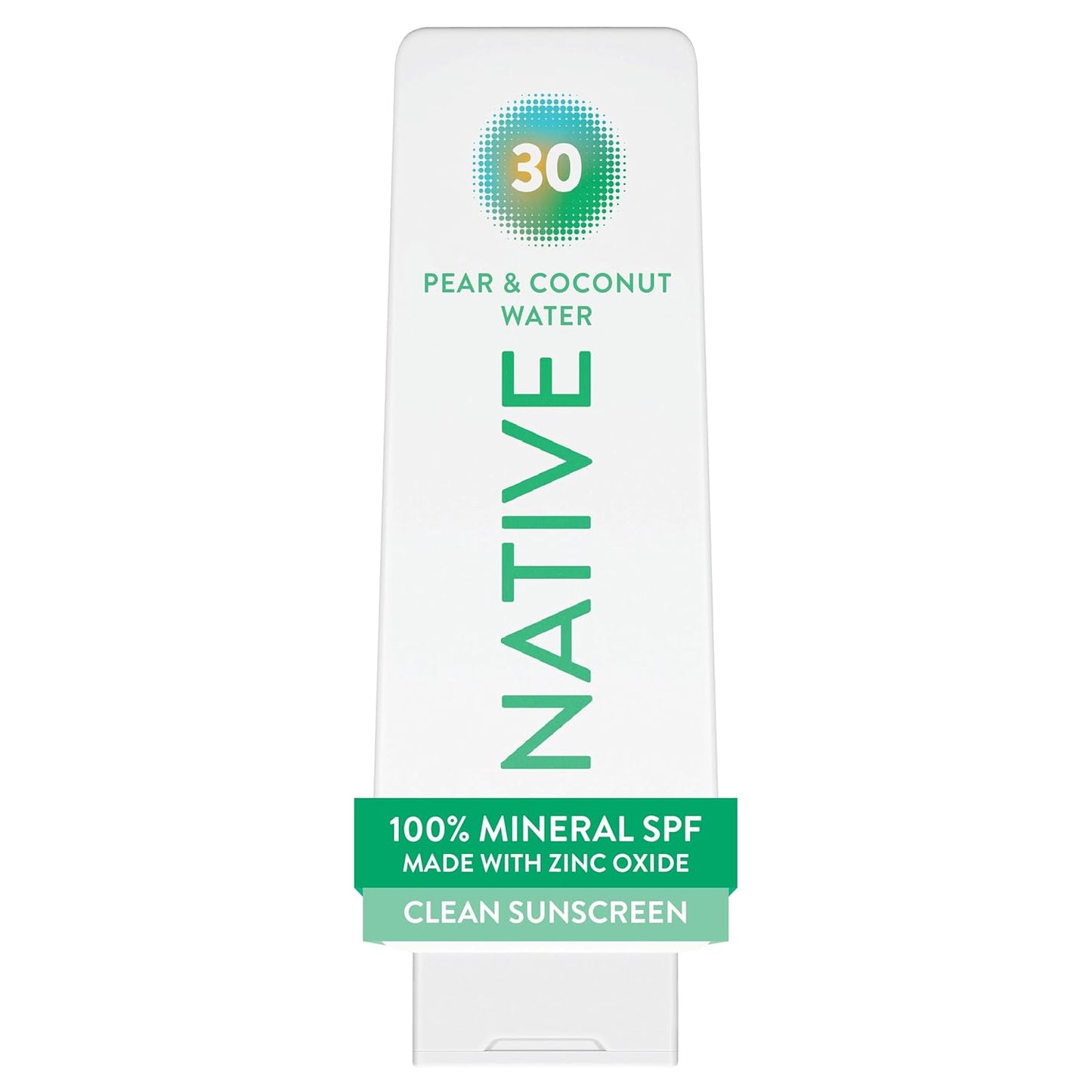 Native Mineral Sunscreen Lotion SPF 30 - Unscented, 100% Mineral Zinc Oxide, Vegan, Hawaii Compliant | 7 oz