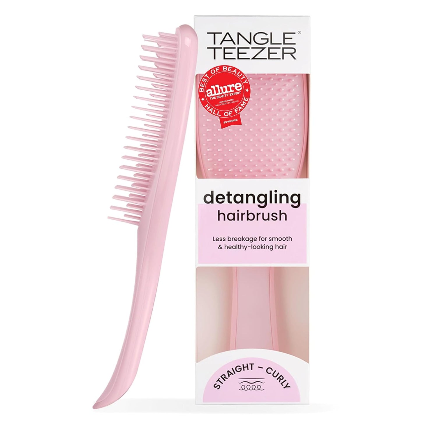 Tangle Teezer Ultimate Detangler Brush - Effortlessly Eliminate Knots & Reduce Breakage | Millennial Pink for All Hair Types
