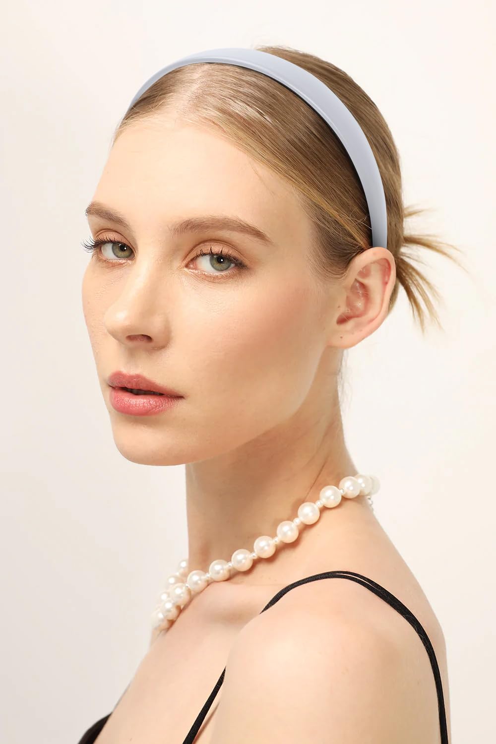 WOVOWOVO 1Inch Leather Headbands for Women, Non Slip Soft PU Hair HeadBands Diademas Para Mujer De Moda Cute Beauty Fashion Hairbands Hair Accessories
