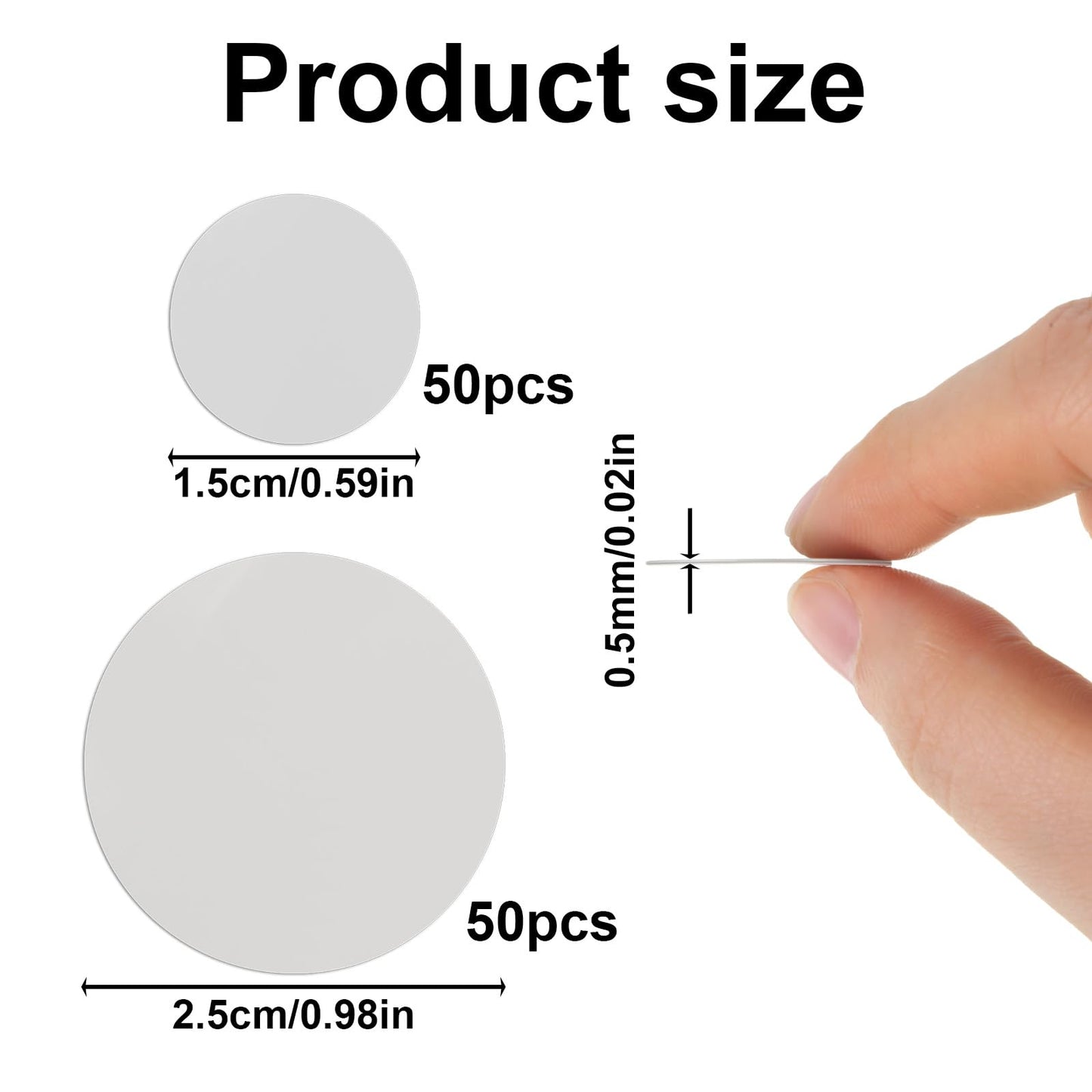 Metal Stickers for Eyeshadow Palette, 100 Pack Round Adhesive Makeup Depotting Tool Empty Eyeshadow Palette Stickers, 50pcs 15mm + 50pcs 25mm