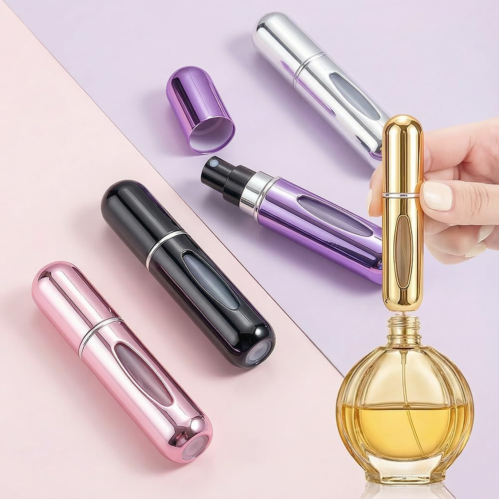 Refillable Perfume Bottles - 10 Pack Travel Size 5ml Leak-Proof Atomizers | Mini Spray Bottles for Purse & Travel