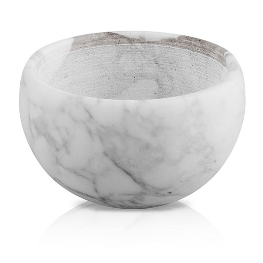 Linkidea Marble Shaving Bowl, Modern Marble Shaving Cream Cup, Large Capacity, 4" x 2" (10cm x 6.5cm), Shave Soap Bowl