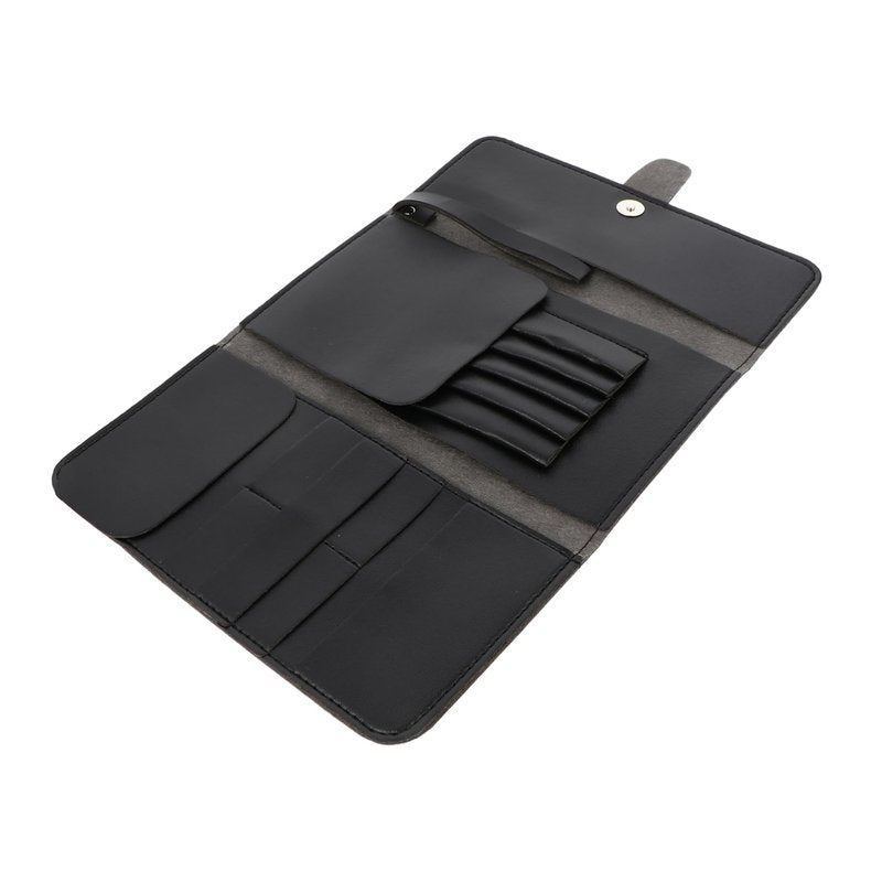 Angoily Foldable Hairdressing Tool Bag 15X10X0.4In Portable Barber Shears Case with Large Capacity for Professional Hairdresser Scissors and Styling Tools Salon and Home Organizer