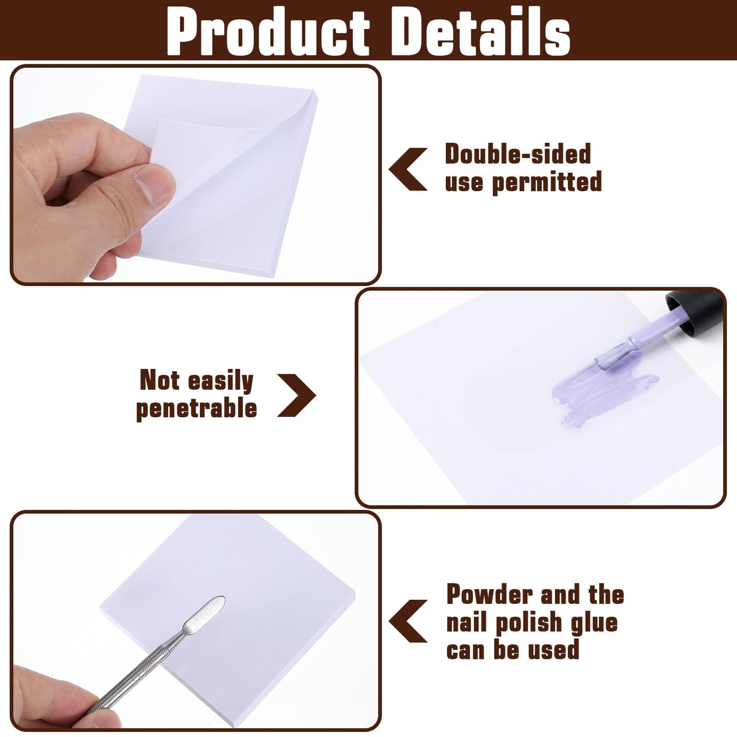 LXUEJIE 100 Sheets Disposable Nails Polish Palette Paper, Portable Mixing Palette With 1pcs Stirring Rod, Waterproof Double Sided For Gel Nail Polish And Makeup Nail Accessories Supplies