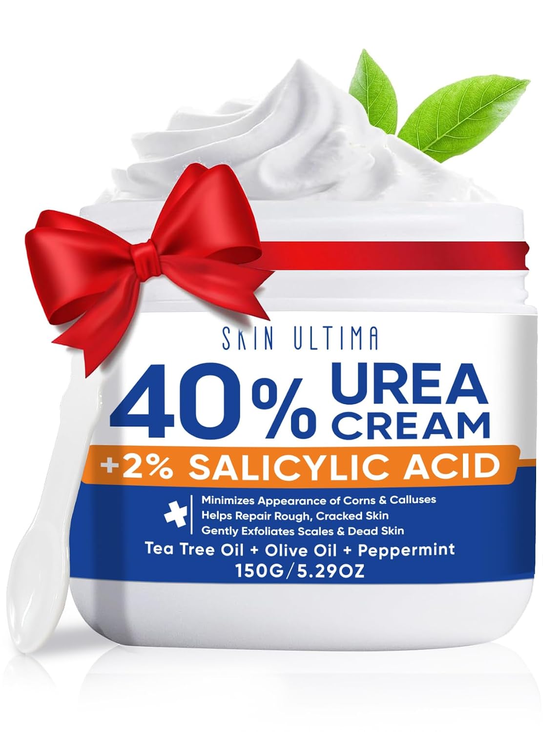 SKIN ULTIMA Urea Cream 40% with 2% Salicylic Acid - Intensive Repair for Dry Cracked Feet, 5.29 oz