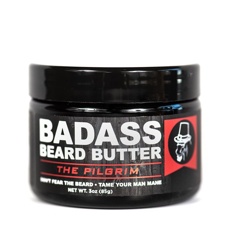 Badass Beard Care Beard Butter For Men - THE PILGRIM, 3 oz - Made of Natural Ingrediens for Healthy, Soften and Itchness Free Beard and Mustache