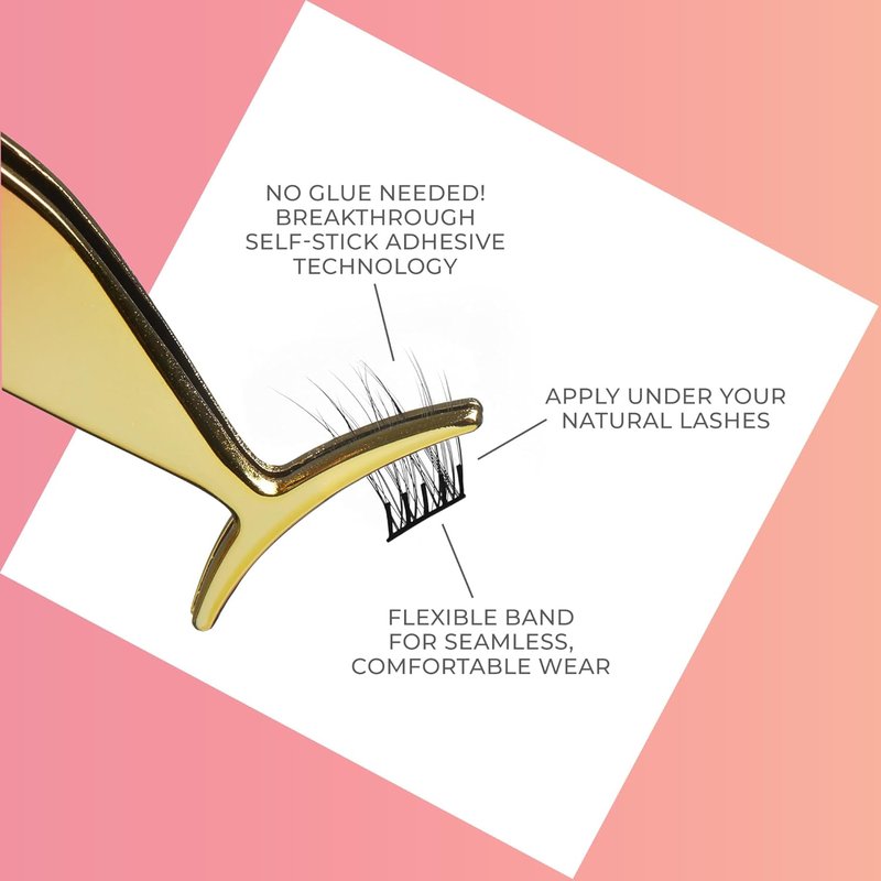 Impress False Eyelashes - Curly Lash Clusters, 10mm-14mm | 30 Reusable, Contact Lens Friendly