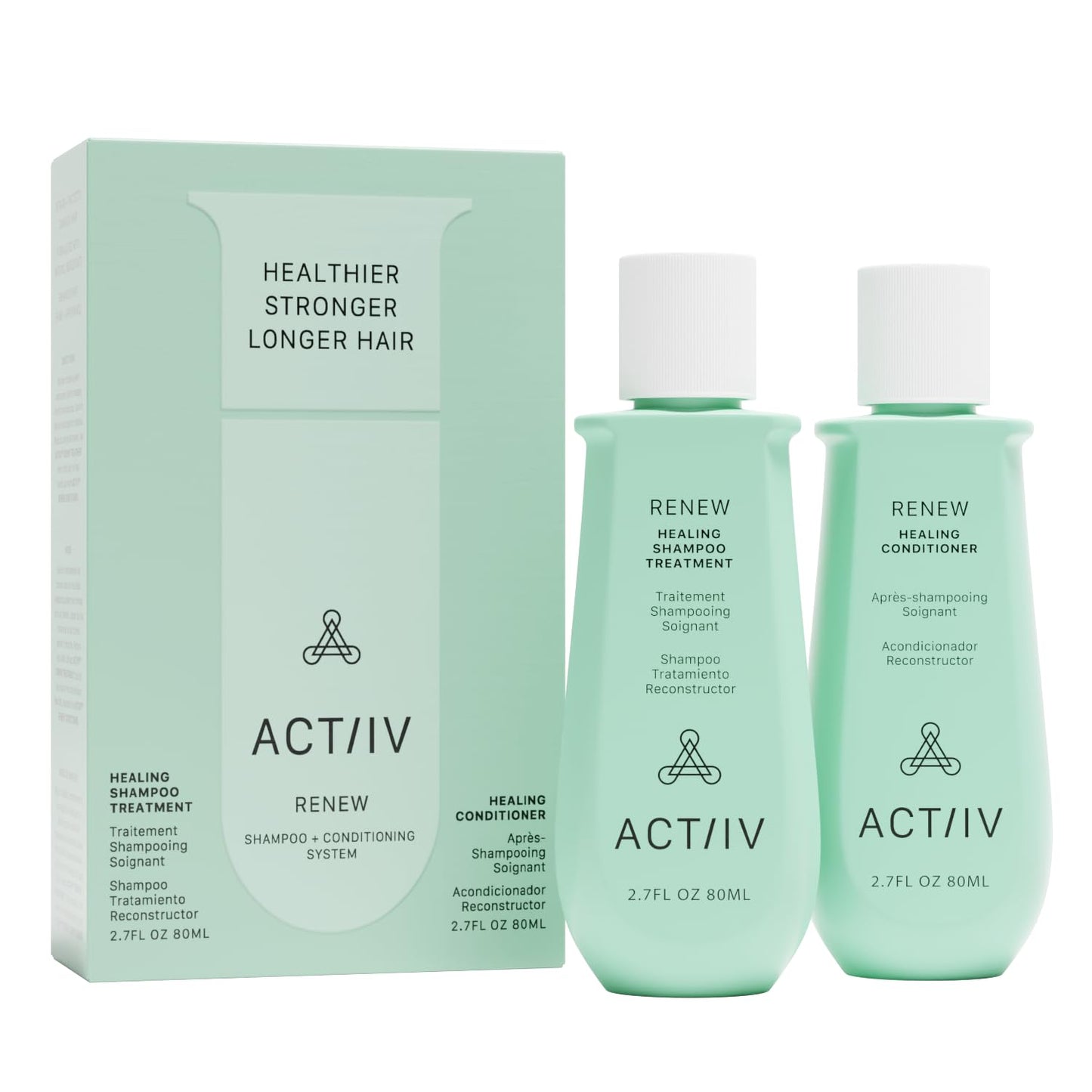 ACTIIV Renew Travel Duo | Scalp Health & Fuller Hair Support, Hydrating Plant-Based Formula - Unisex