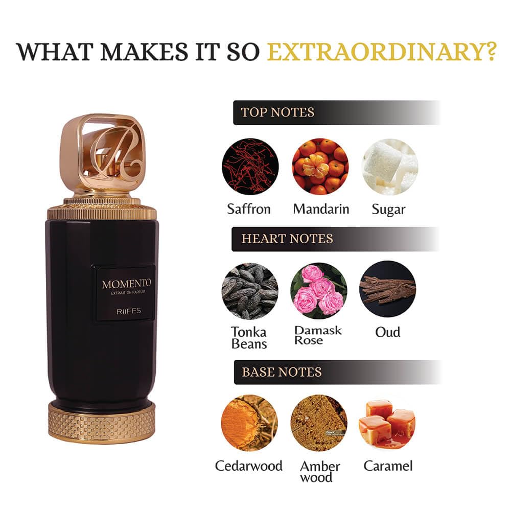 Riiffs Extrait De Parfum 3.4 oz - Luxurious Momento Scent for Lasting Elegance