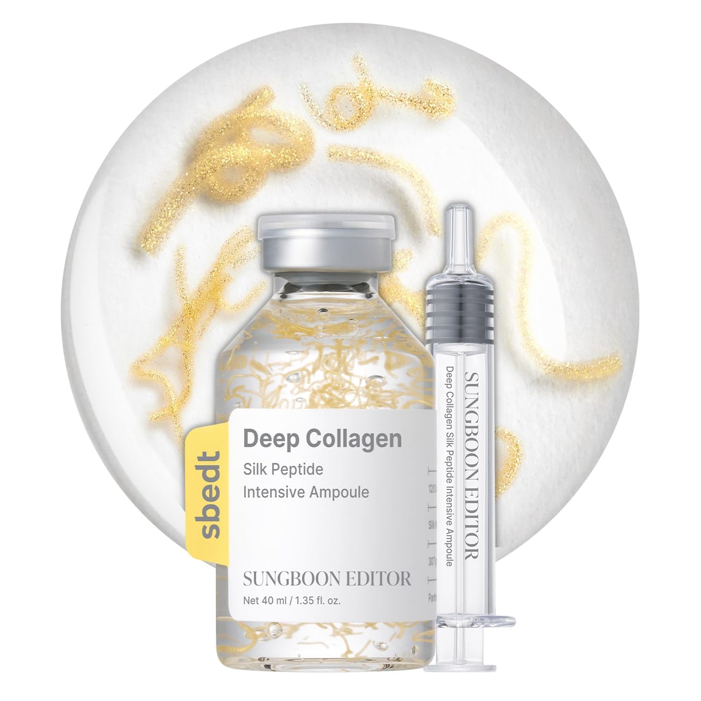 Glow Intensive Silk Peptide Ampoule - Copper Peptides Serum for Hydration & Smooth Skin | 1.35 fl oz