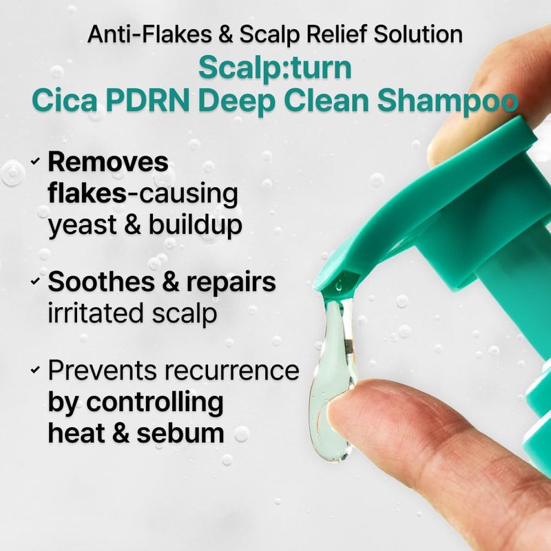 lilyeve SCALPTURN Shampoo – Cica PDRN Deep Clean Shampoo Infused with Exosome & Salicylic Acid, Clarifying Shampoo for Scalp Buildup, Korean Hair Care – 16.23 fl. oz. (17.63 oz.)