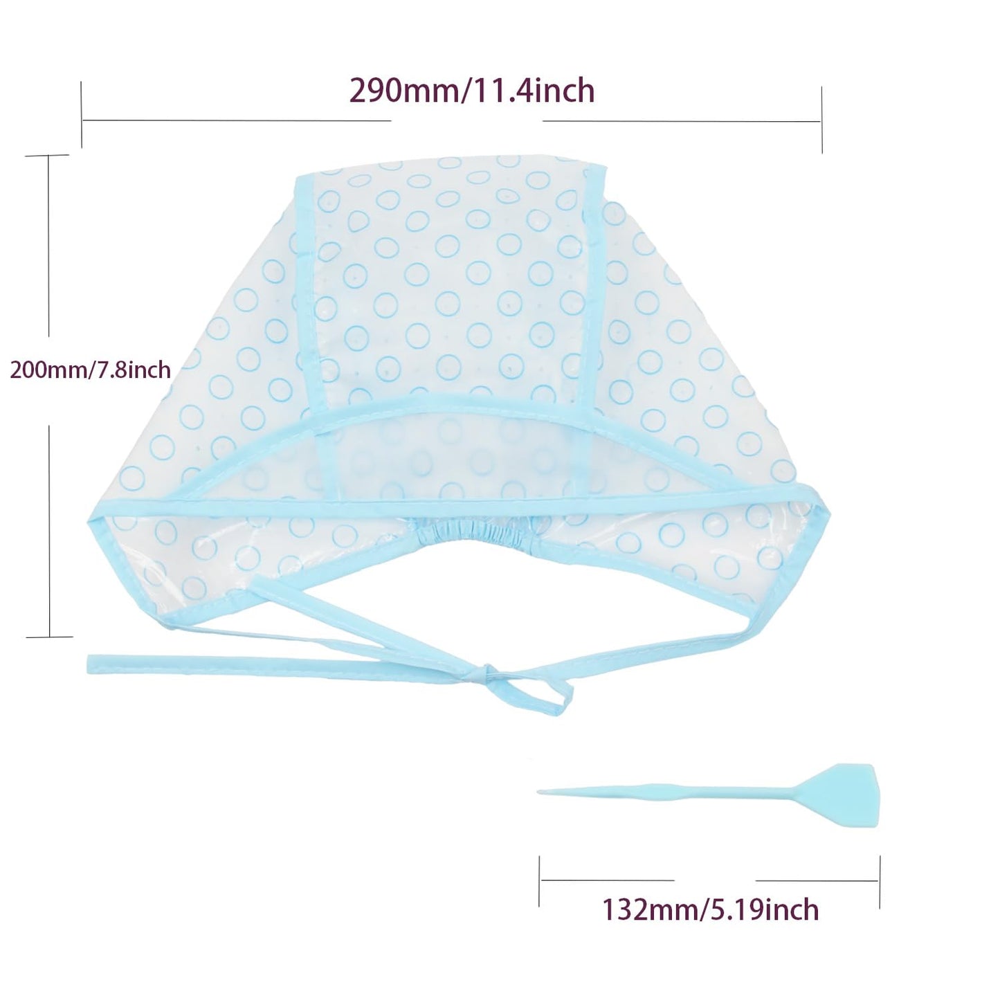 Hair Highlighting Cap - Blue Hair Coloring Frosting Kit with Plastic Crochet Hook for DIY Salon Hair Dyeing