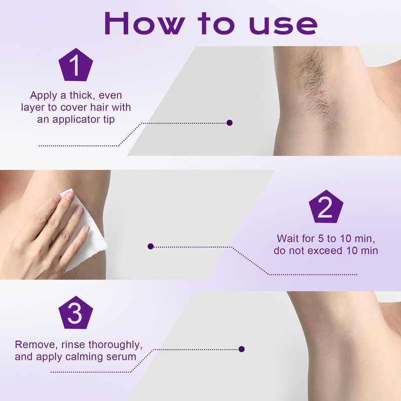 Body Hair Removal Cream for Sensitive Skin, Painless Depilatory Cream with Spatula Applicator, Durable and Smooth for Men and Women, Gentle Formula for Hair Removal and Skin Care