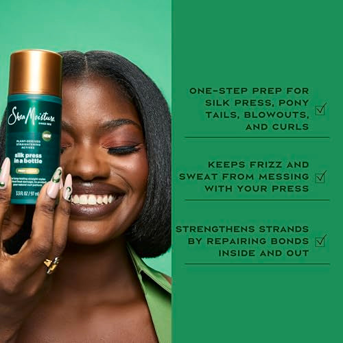 SheaMoisture Silk Press Prep Cream - 3.3oz Heat Protection & Hydration