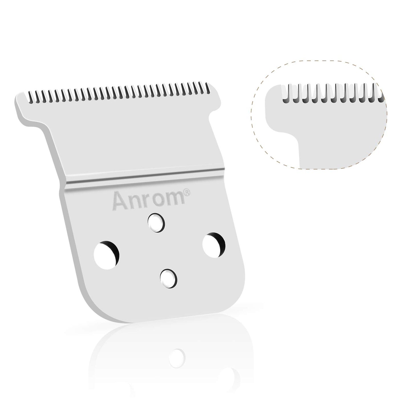 Anrom Trimmer Replacement T Blade Set, Ceramic Blade -Carbon Steel Blade Set for Andis Slimline Pro Li D7/D8 Hair Clipper Trimmer D7#32655 D8#32400 (Silver)