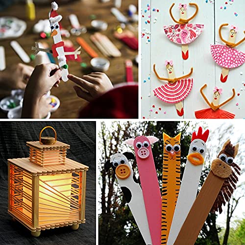 500 Pcs Assorted Wooden Wax Sticks for Eyebrow & Body Waxing