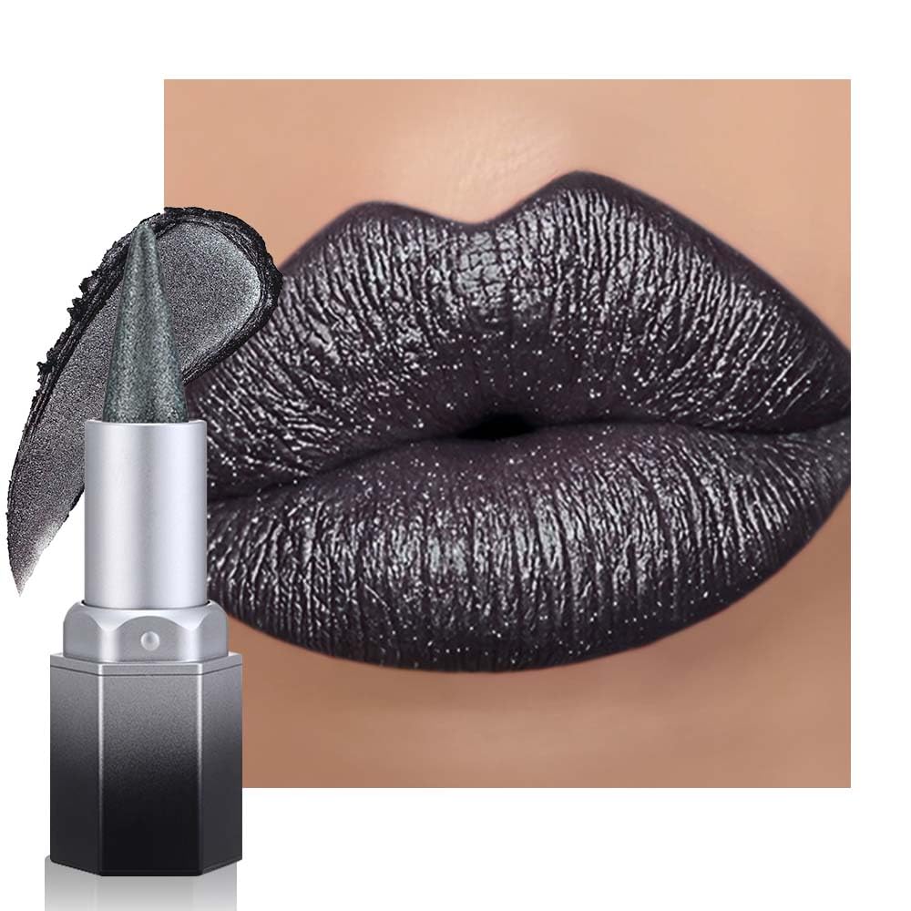 Nude Pink Shimmer Lipstick - Metallic Moisturizing Glow & Plumping Formula | Long-Lasting Waterproof (01#Nude Pink)
