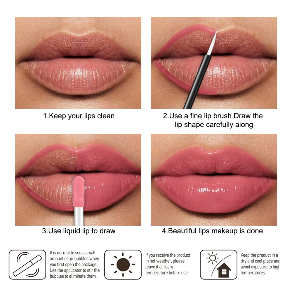 Kaely Longwear No-Budge Lipstick - Highly Pigmented Liquid Lip Color, Waterproof & Smudge-Proof | 24-Hour Wear, Vegan, 18 Nude
