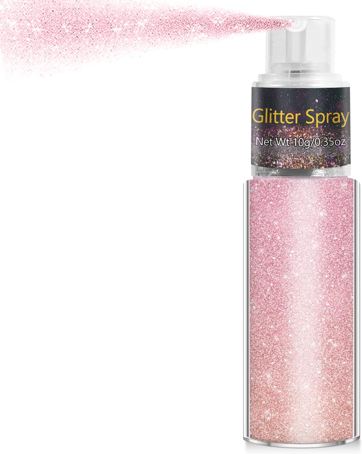 Holographic Glitter Spray for Hair & Body - Shiny Loose Highlighter Powder | 10g Pink