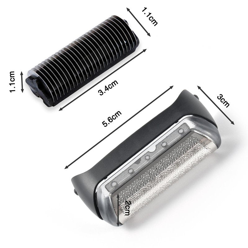 10B Foil & Cutter Replacement Head for Braun series 1/cruzer foil & cutter,10B 20B Replacement Head Compatible with Braun Series 1000 2000 Electric Shaver 170 180 190 1715 1735