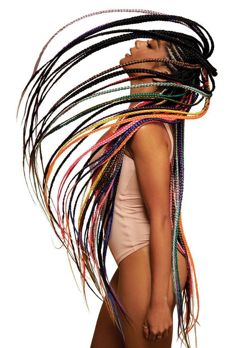 Outre X-Pression Pre-Stretched Braid 42" - 3X Braid Pack in Off Black 1B | Perfect for Braiding Styles