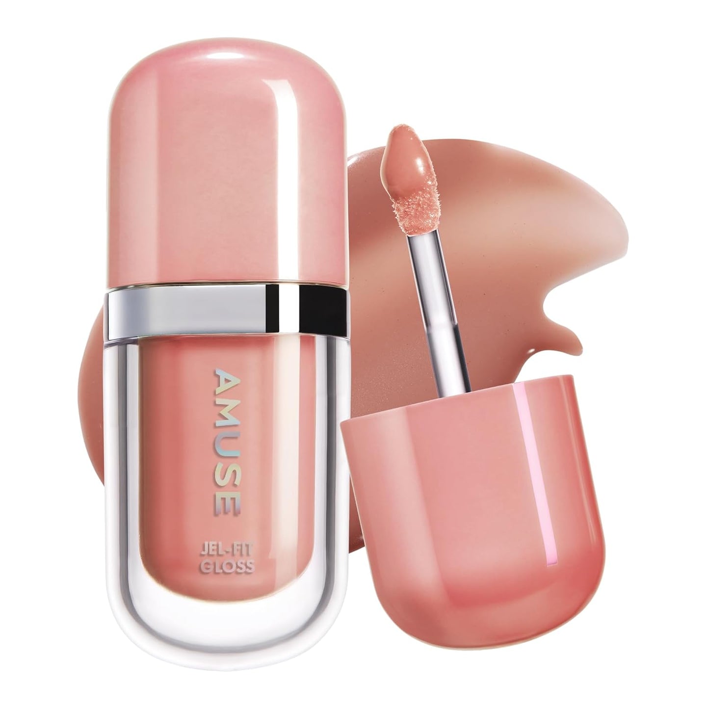 Jel-Fit Tinted Lip Gloss - Caffeine Cherry Ultra Shine Plumping Lip Stain | Hydrating Vegan K-Beauty Tint