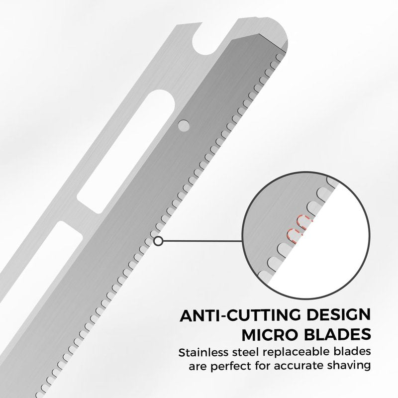 ZOMCHI Reusable Metal Dermaplane Tool Refills, Set of 10 Replacement Blades (Micro Distance), Dermaplaning Razor Refills, Plastic Free Eyebrow Razor Blades