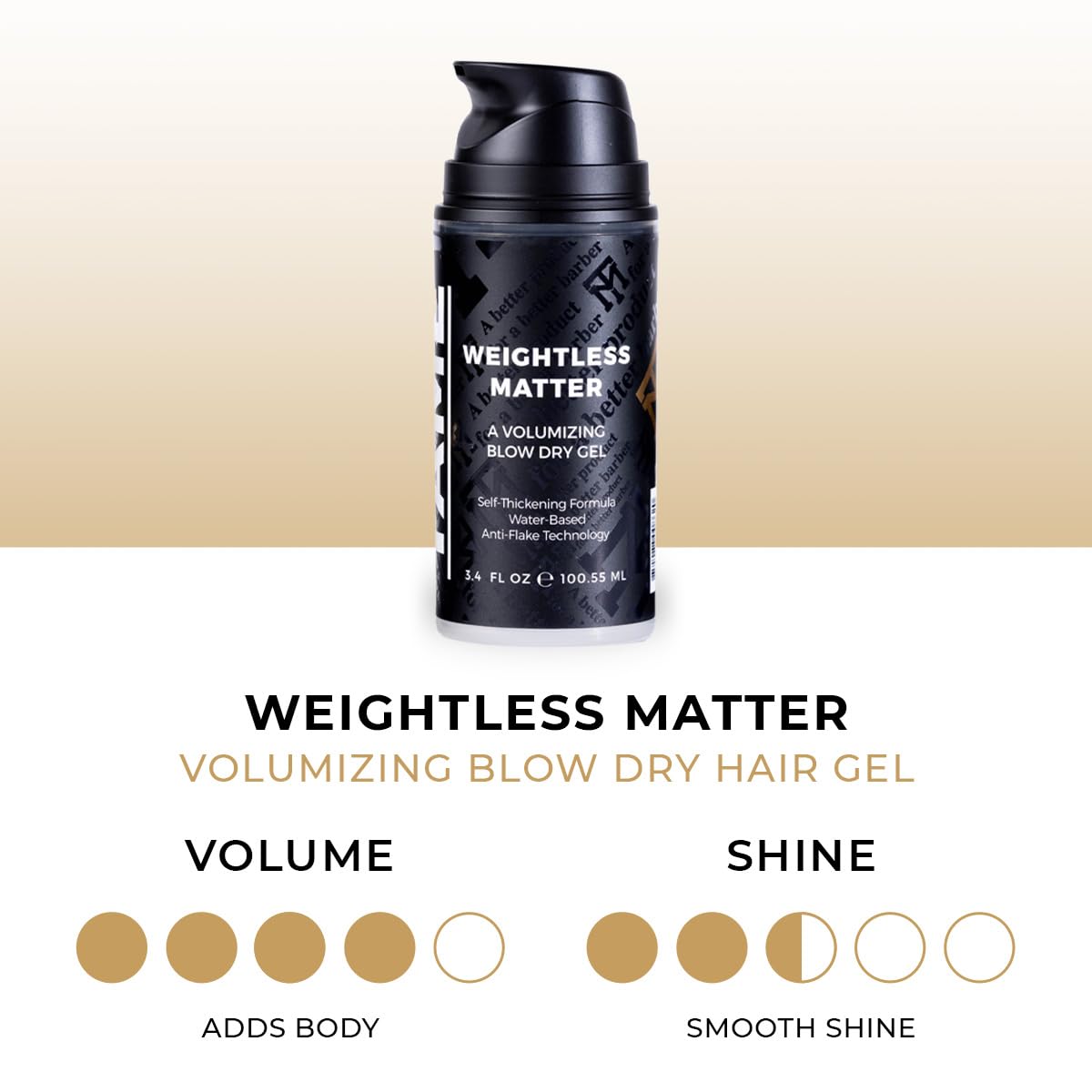 MANE TAME Weightless Matter - Volumizing Blow Dry Hair Gel 3.4oz