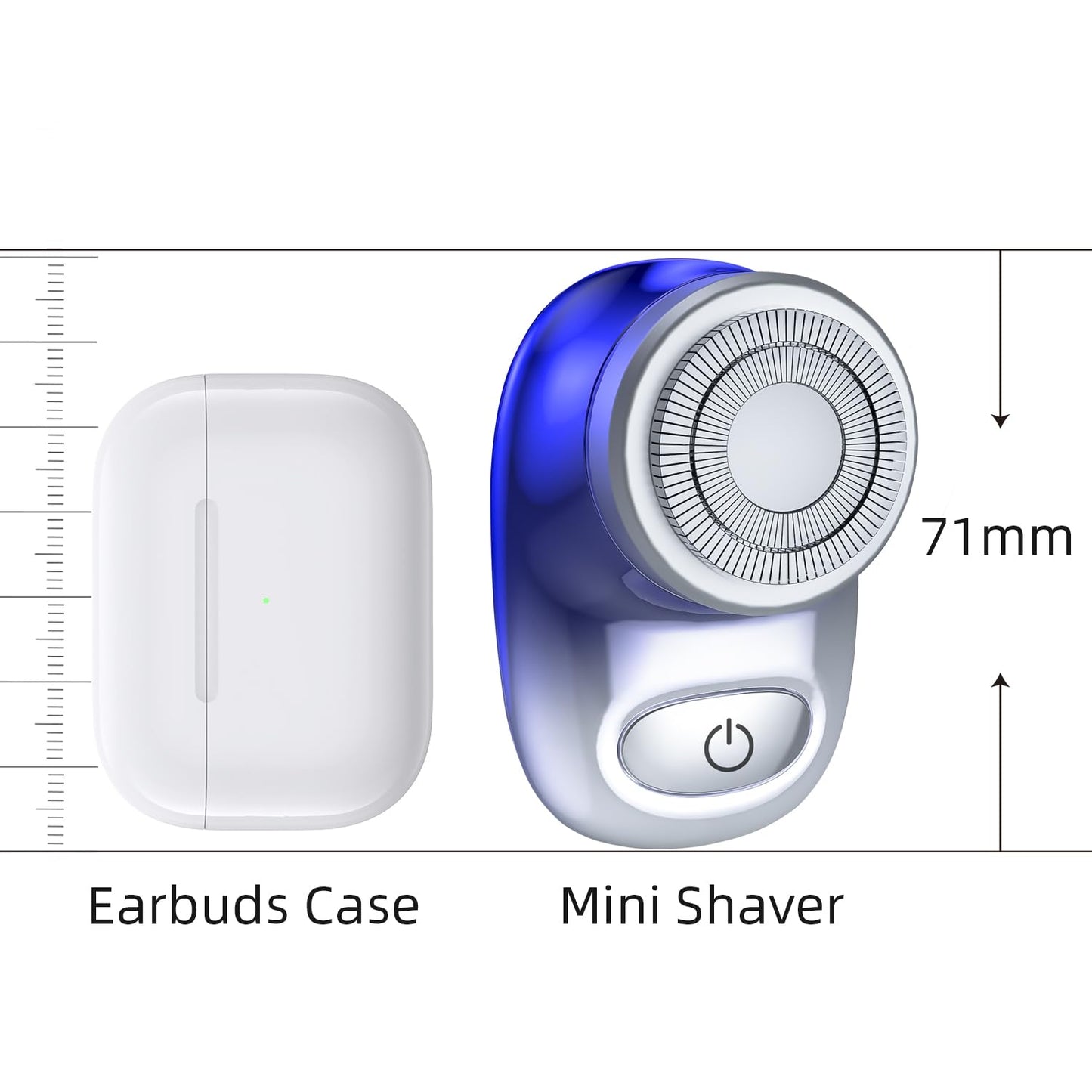 Mini Electric Shaver, Pocket Size Electric Shaver for Men Women, Rechargeable Easy One-Button, Portable Powerful Waterproof Razor for Travel Office Business Trip (1Pack)