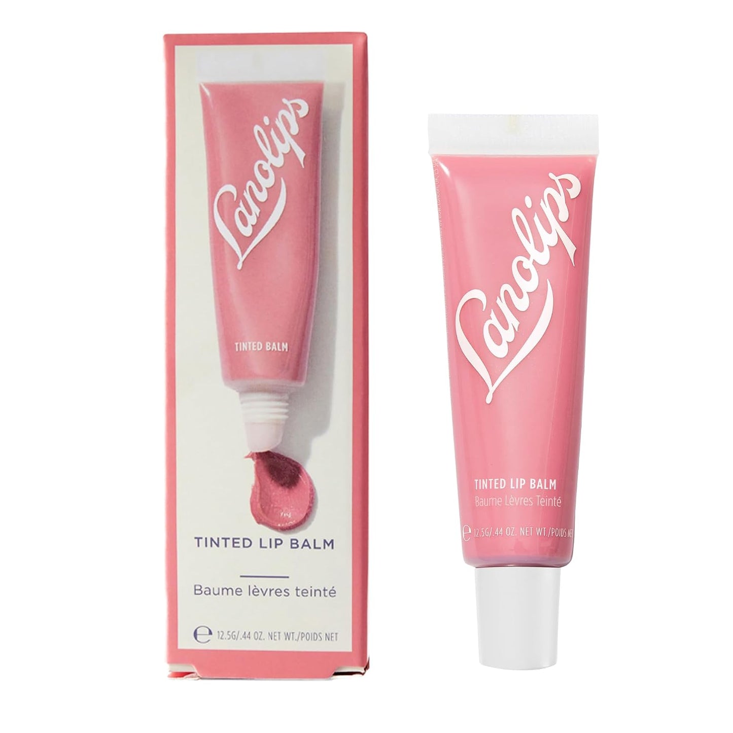 Lanolips Tinted Lip Balm - Moisturizing Color-Tinted Balm with Lanolin & Vitamin E | Perfect Nude (12.5g / 0.44oz)
