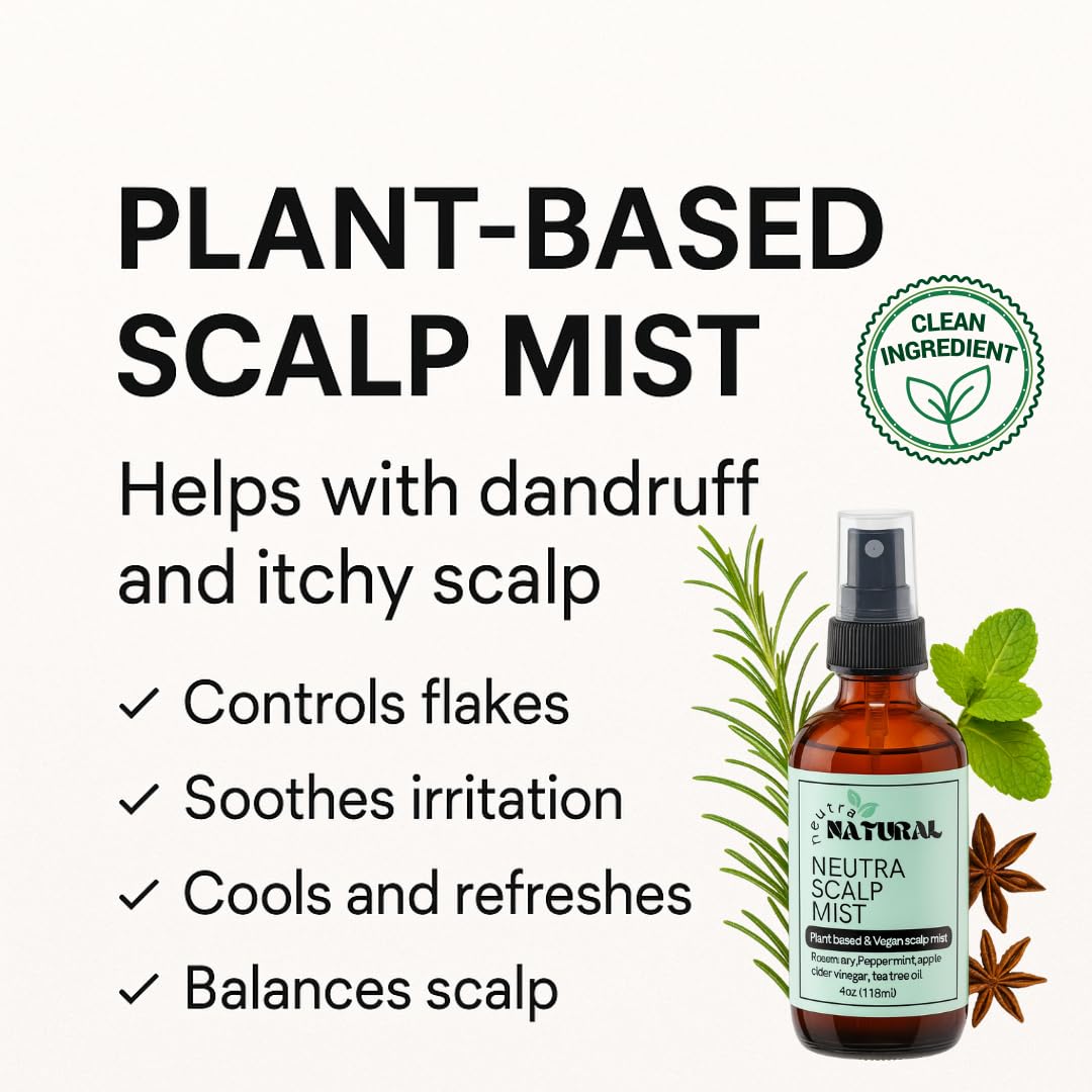 Scalp Clarifying Tonic | Tea Tree & Peppermint Cooling Detox for Oily Scalp - Water-Based, Sulfate & Paraben-Free